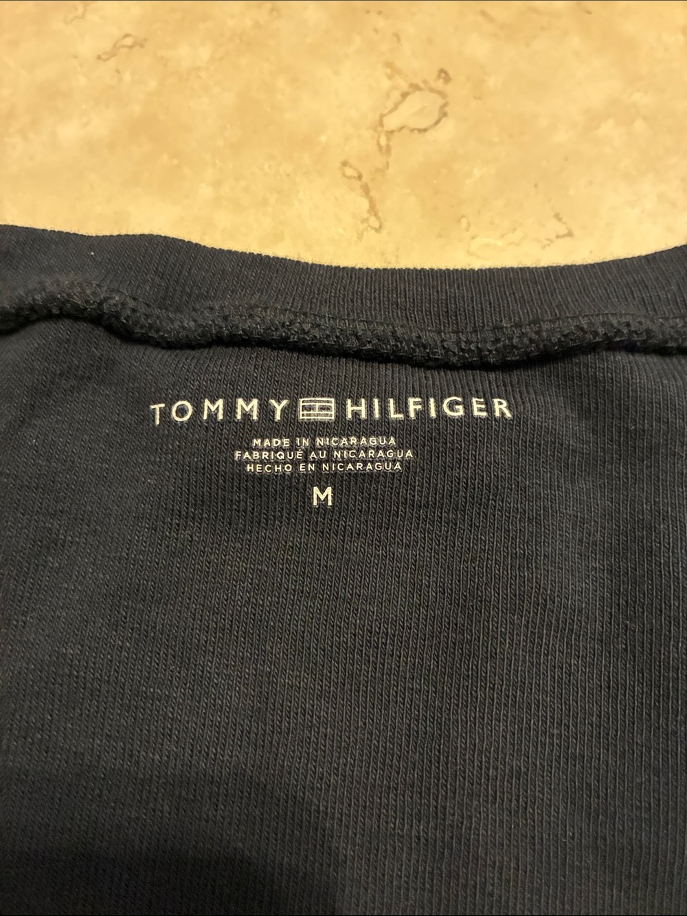 Tommy Hilfiger Black V-Neck Short Sleeve Tee - Picture 2 of 3